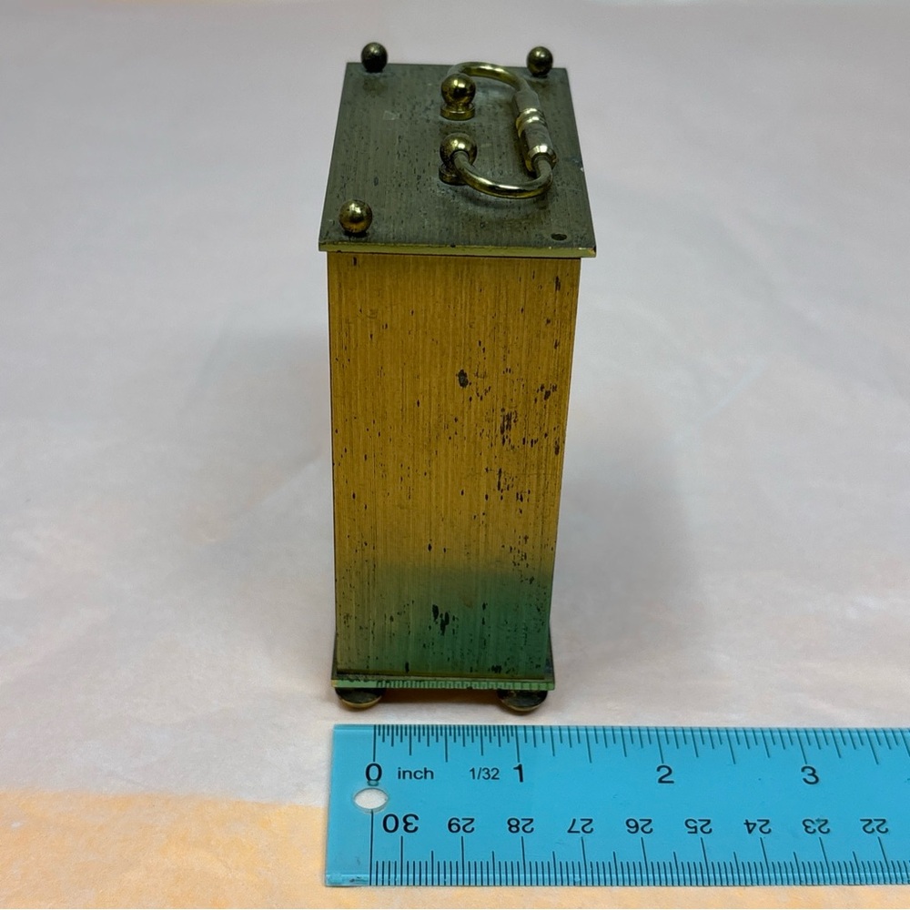 Quartz Alarm Carriage Clock in Brass Finish non working prop from west Germany - Picture 16 of 16